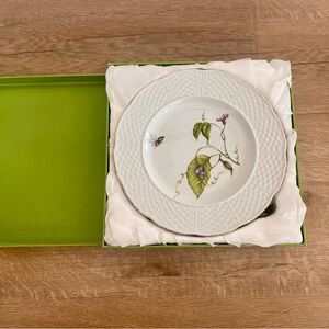 I. Godinger & Co Porcelain Jardin Dessert Salad Plates Leaves 8” NIB Set Of‎ 4